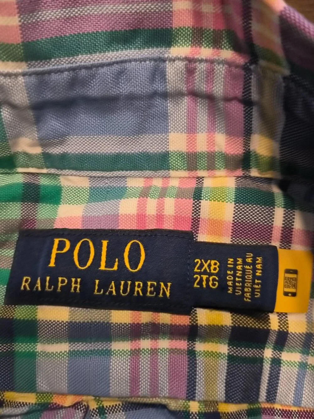 Polo Ralph Lauren Mens 2XB Big Classic Fit Plaid Short Sleeve Button Shirt G804